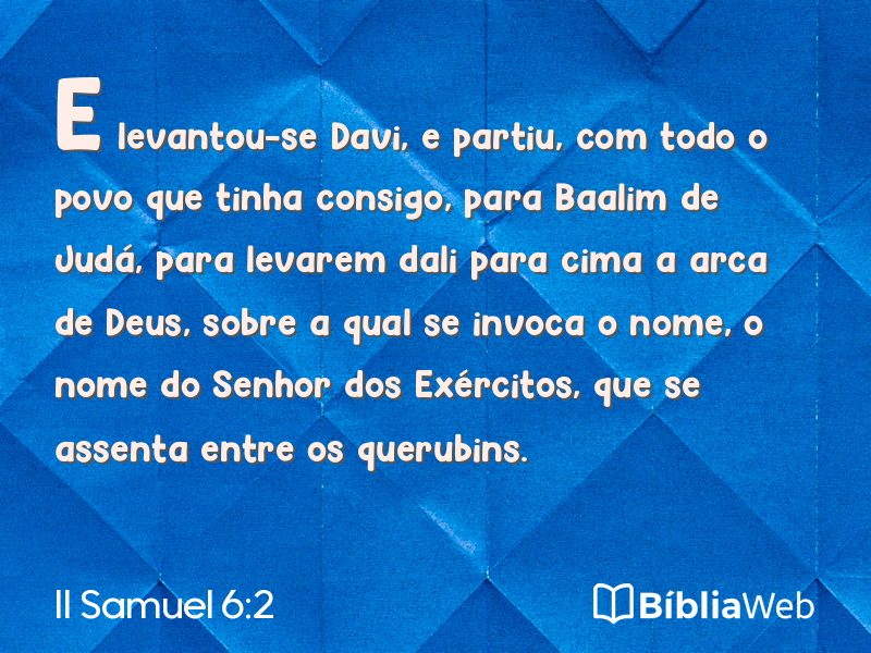 II Samuel 6:2 em imagem para compartilhar