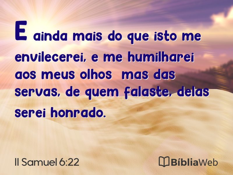 II Samuel 6:22 em imagem para compartilhar