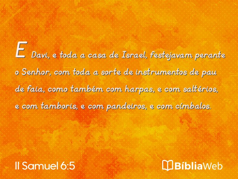 II Samuel 6:5 em imagem para compartilhar