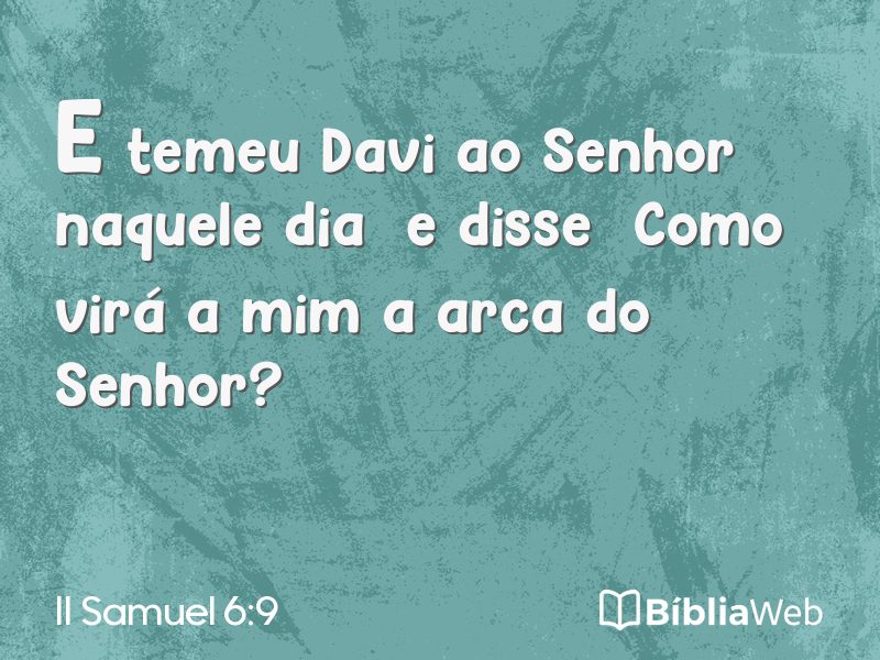 II Samuel 6:9 em imagem para compartilhar