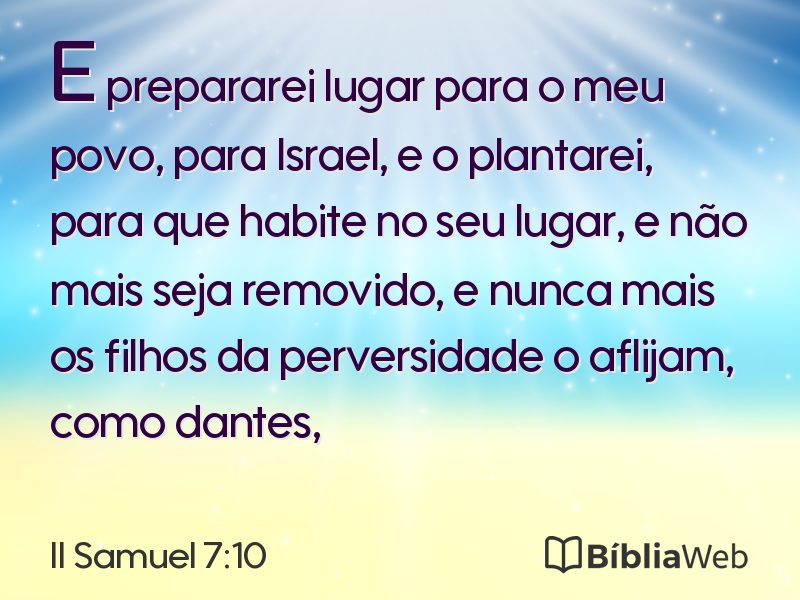 II Samuel 7:10 em imagem para compartilhar
