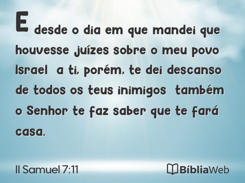 II Samuel 7:11 em imagem para compartilhar