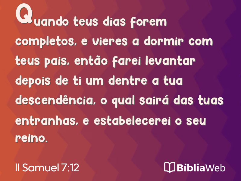 II Samuel 7:12 em imagem para compartilhar