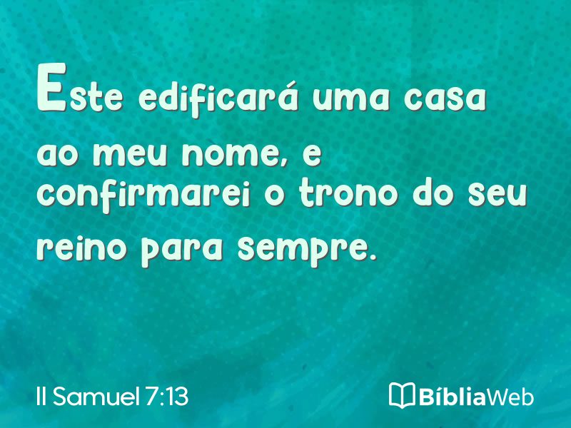 II Samuel 7:13 em imagem para compartilhar