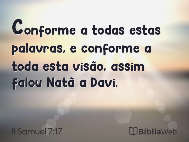 II Samuel 7:17 em imagem para compartilhar