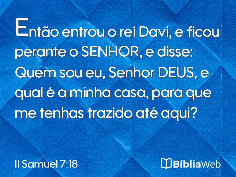 II Samuel 7:18 em imagem para compartilhar