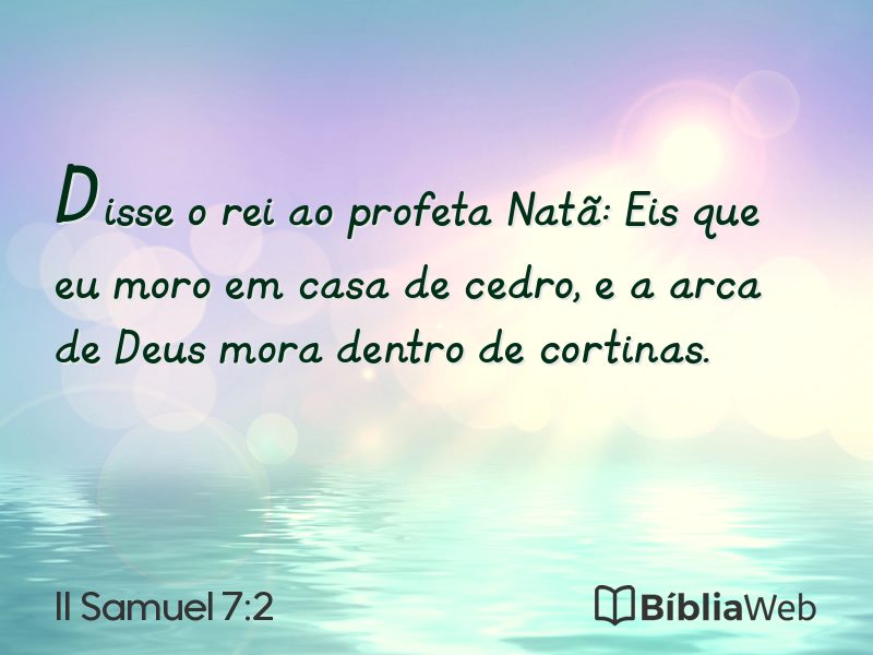 II Samuel 7:2 em imagem para compartilhar