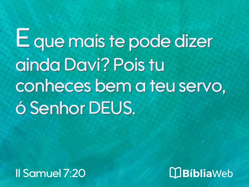 II Samuel 7:20 em imagem para compartilhar