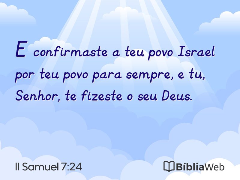 II Samuel 7:24 em imagem para compartilhar