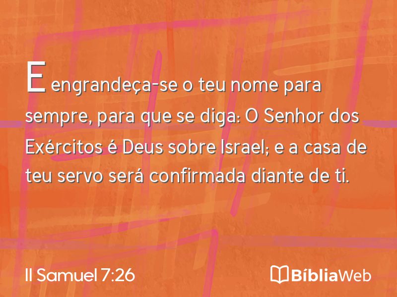 II Samuel 7:26 em imagem para compartilhar