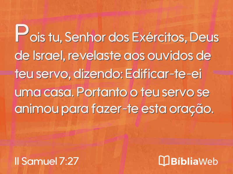 II Samuel 7:27 em imagem para compartilhar