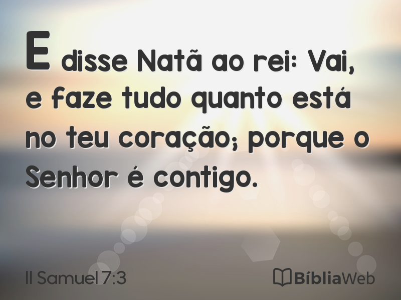 II Samuel 7:3 em imagem para compartilhar
