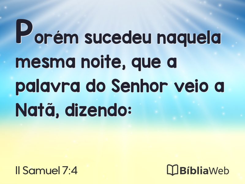 II Samuel 7:4 em imagem para compartilhar