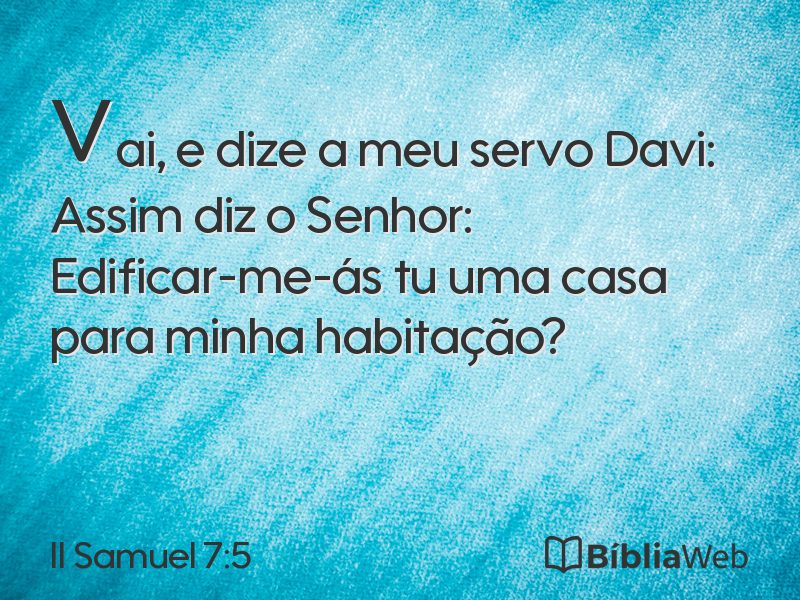 II Samuel 7:5 em imagem para compartilhar