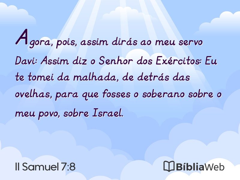 II Samuel 7:8 em imagem para compartilhar