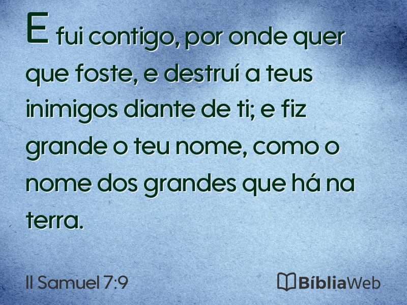 II Samuel 7:9 em imagem para compartilhar
