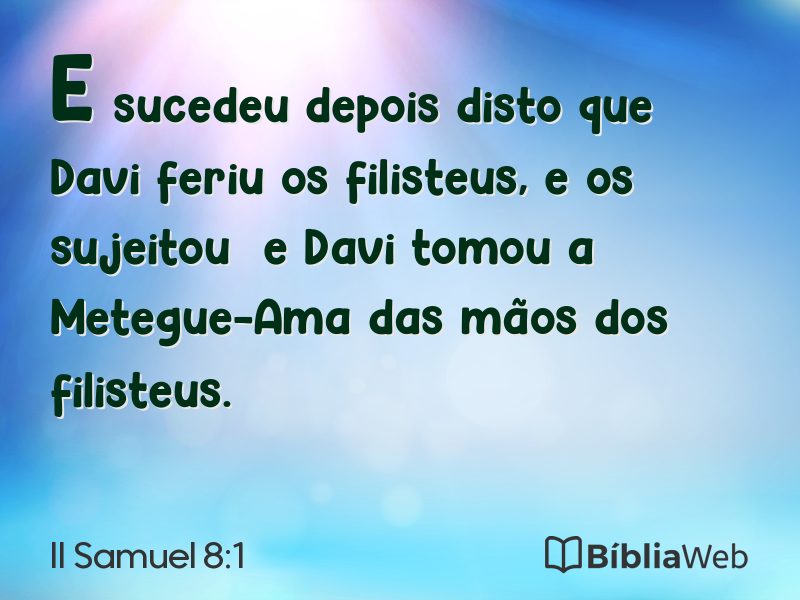 II Samuel 8:1 em imagem para compartilhar