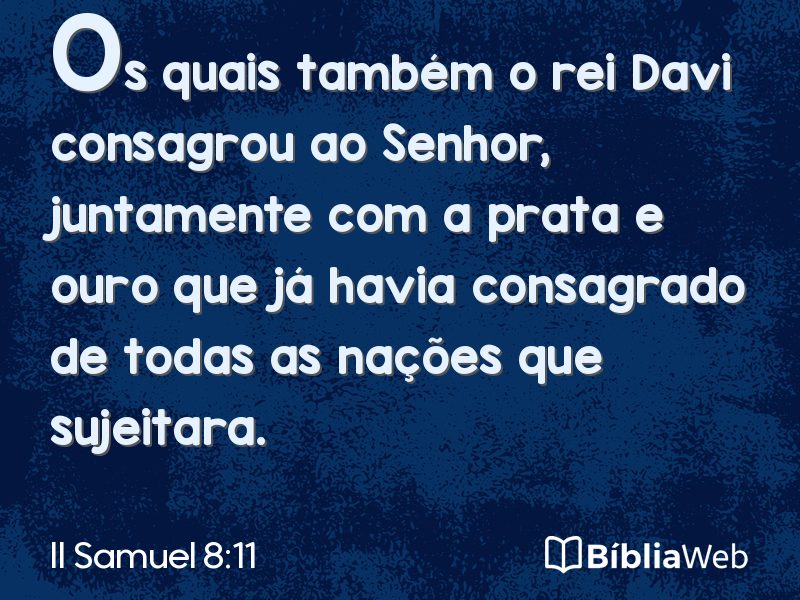 II Samuel 8:11 em imagem para compartilhar