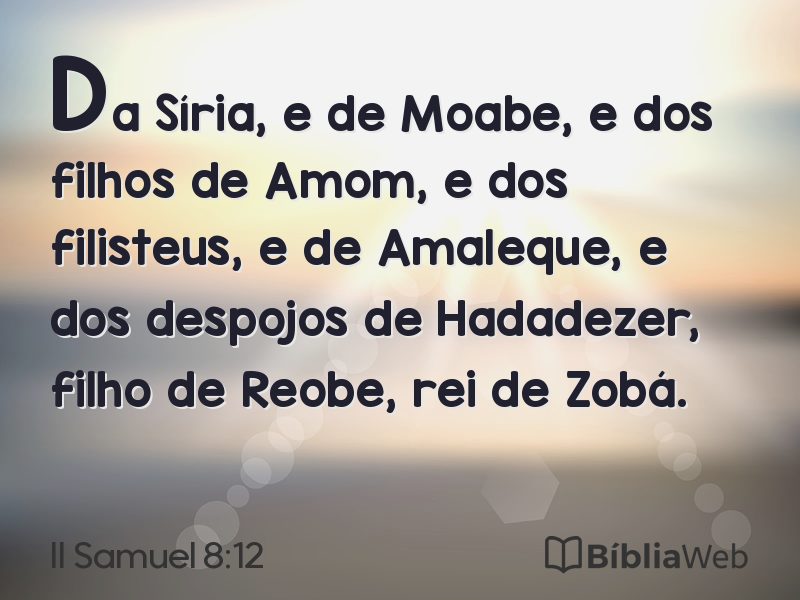 II Samuel 8:12 em imagem para compartilhar