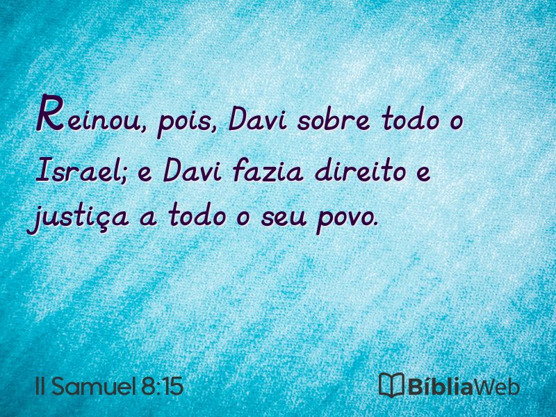 II Samuel 8:15 em imagem para compartilhar
