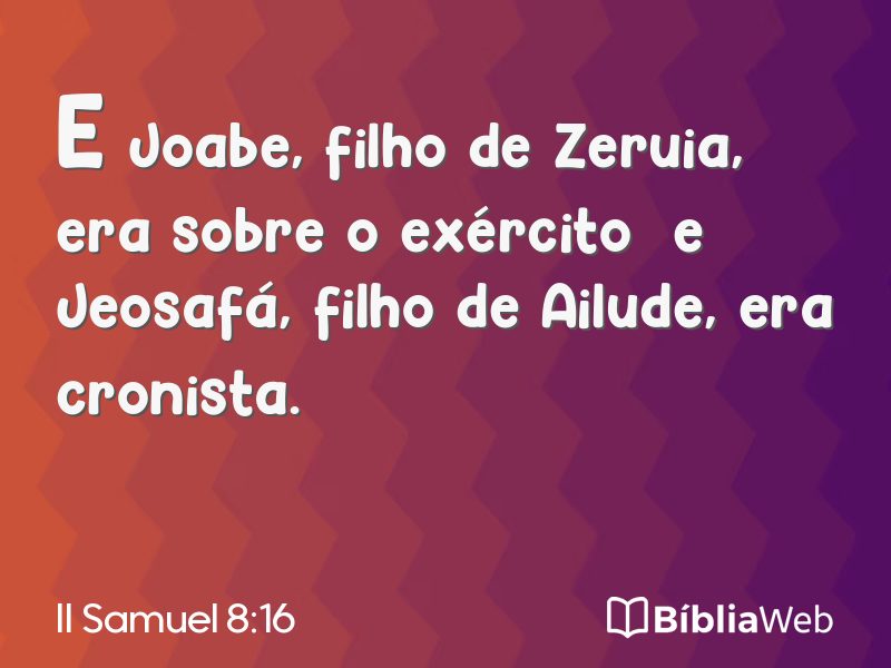 II Samuel 8:16 em imagem para compartilhar