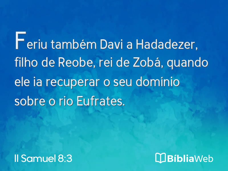 II Samuel 8:3 em imagem para compartilhar