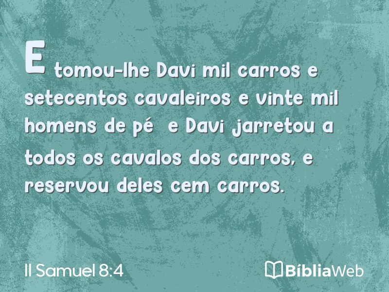 II Samuel 8:4 em imagem para compartilhar