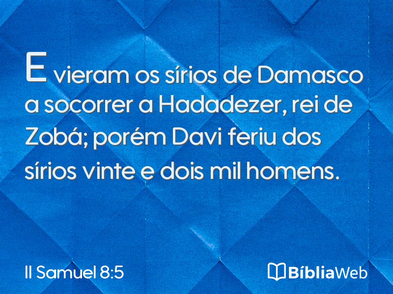 II Samuel 8:5 em imagem para compartilhar