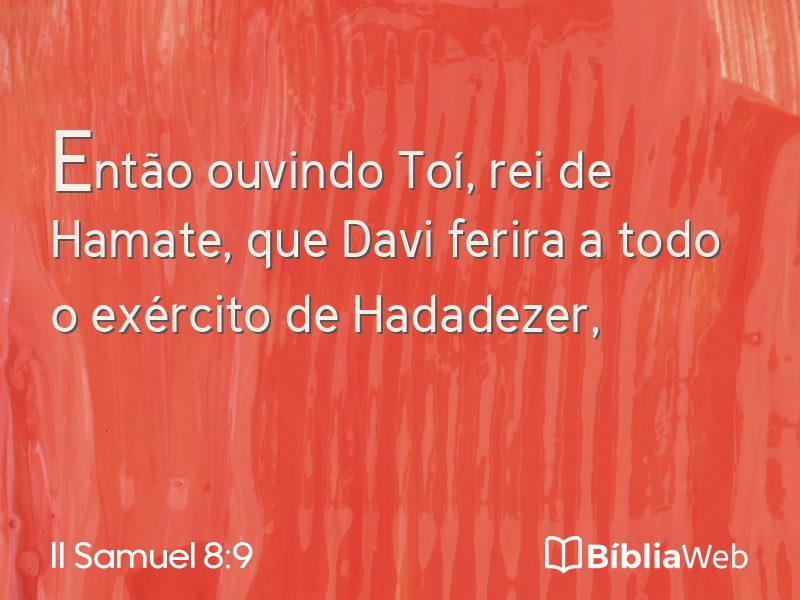 II Samuel 8:9 em imagem para compartilhar