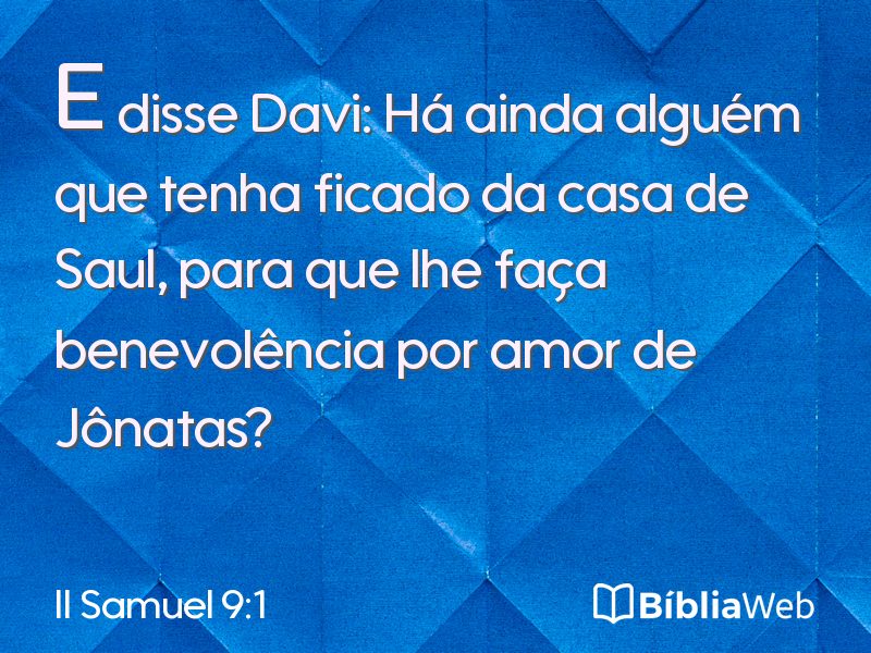 II Samuel 9:1 em imagem para compartilhar