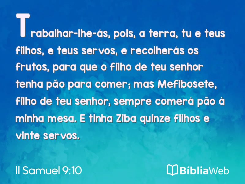 II Samuel 9:10 em imagem para compartilhar