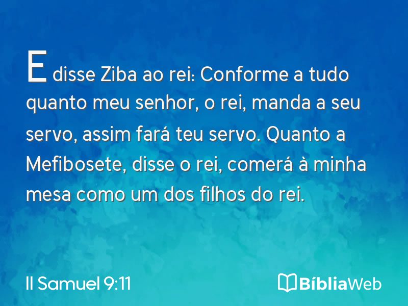 II Samuel 9:11 em imagem para compartilhar