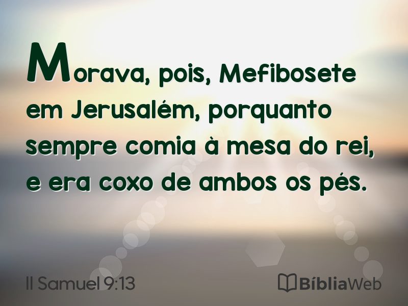 II Samuel 9:13 em imagem para compartilhar