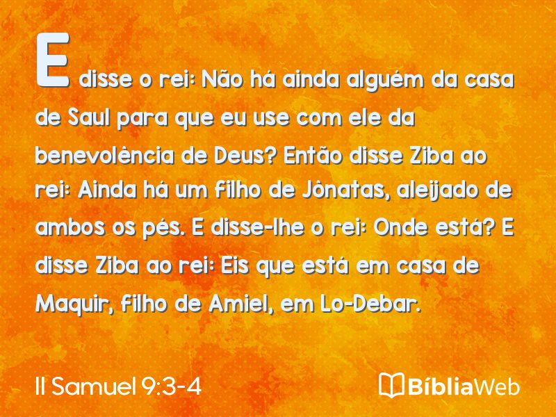 II Samuel 9:3-4 em imagem para compartilhar