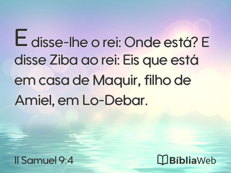 II Samuel 9:4 em imagem para compartilhar