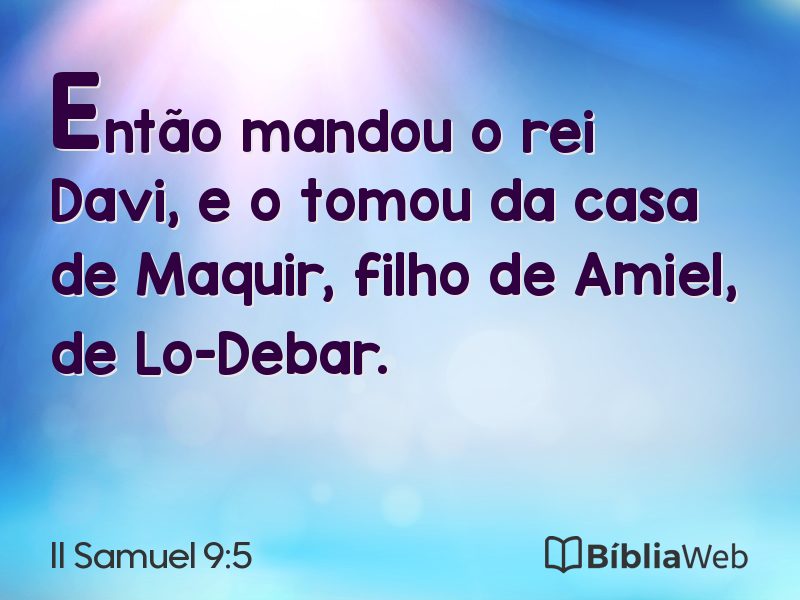 II Samuel 9:5 em imagem para compartilhar