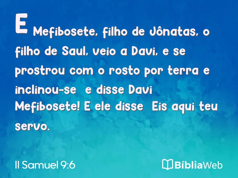 II Samuel 9:6 em imagem para compartilhar