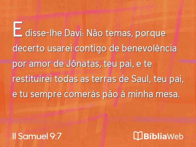 II Samuel 9:7 em imagem para compartilhar