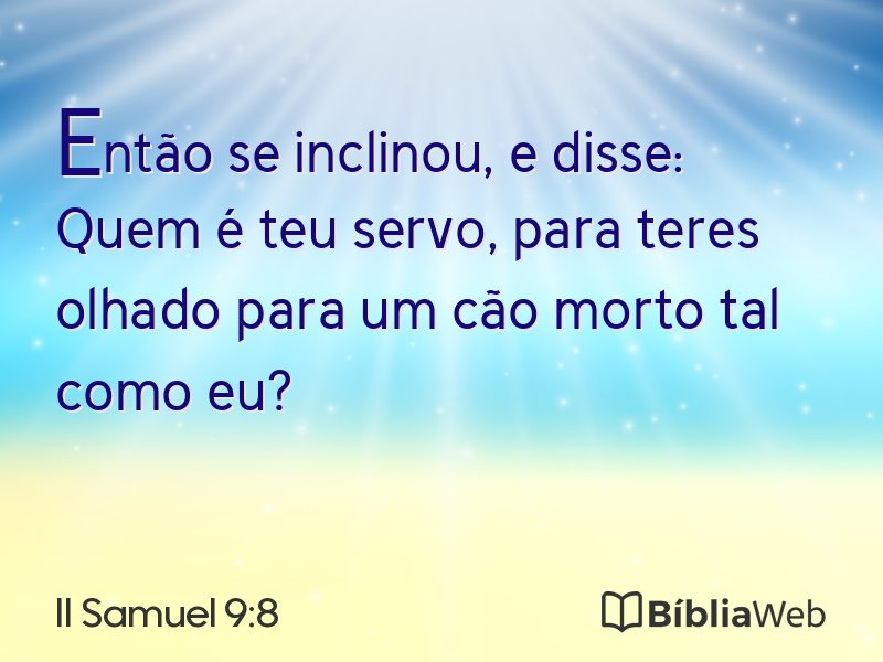 II Samuel 9:8 em imagem para compartilhar
