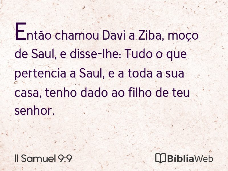 II Samuel 9:9 em imagem para compartilhar