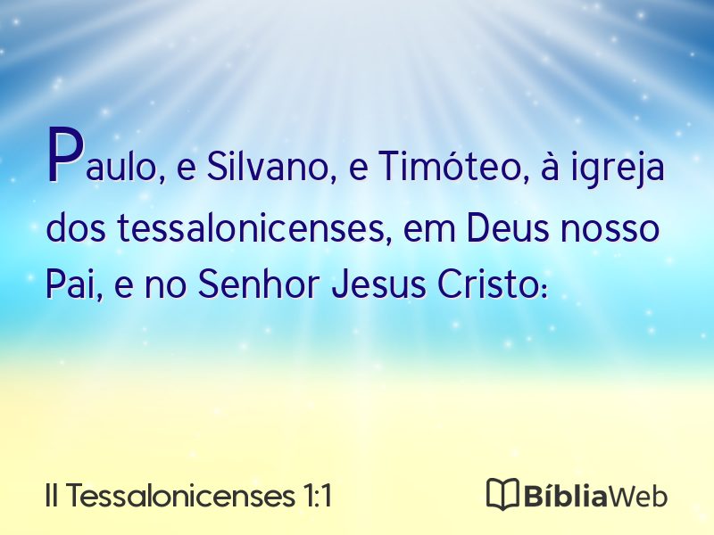 II Tessalonicenses 1:1 em imagem para compartilhar