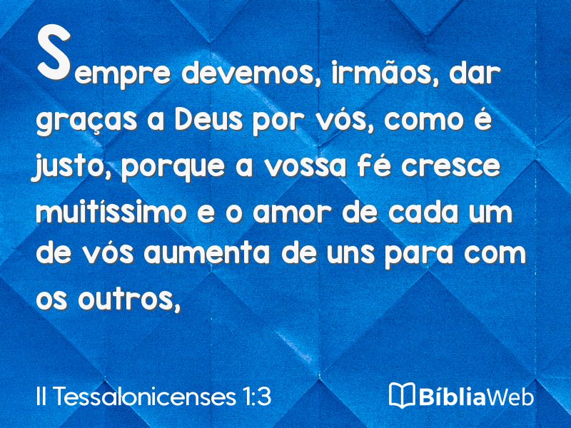 II Tessalonicenses 1:3 em imagem para compartilhar