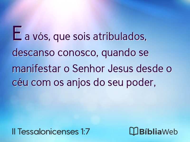II Tessalonicenses 1:7 em imagem para compartilhar
