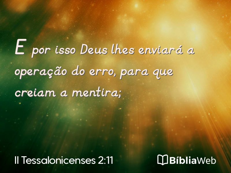 II Tessalonicenses 2:11 em imagem para compartilhar