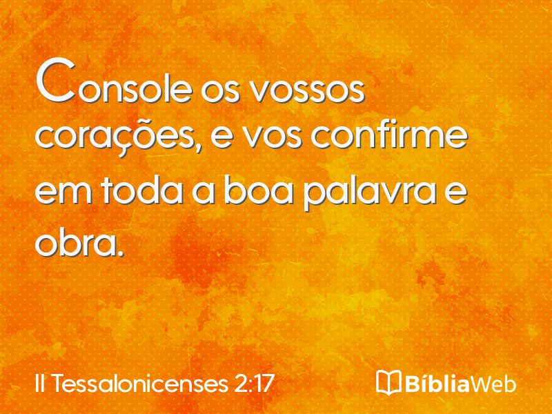II Tessalonicenses 2:17 em imagem para compartilhar