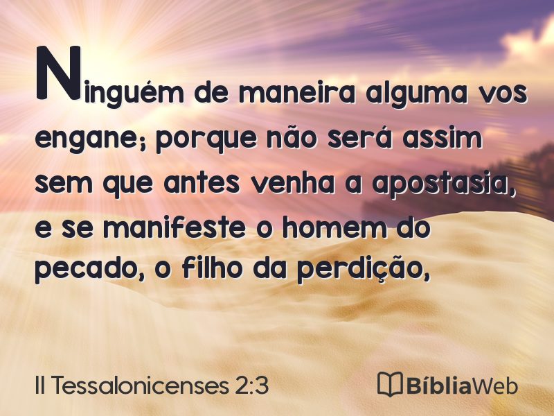 II Tessalonicenses 2:3 em imagem para compartilhar