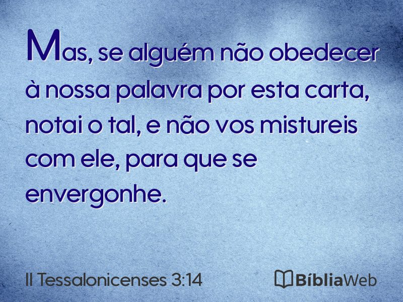 II Tessalonicenses 3:14 em imagem para compartilhar