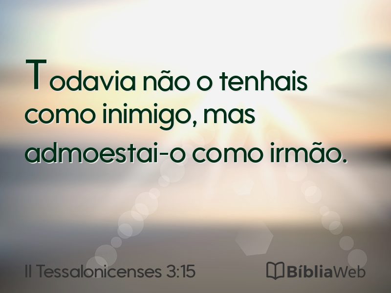 II Tessalonicenses 3:15 em imagem para compartilhar