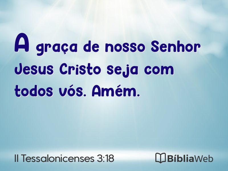 II Tessalonicenses 3:18 em imagem para compartilhar