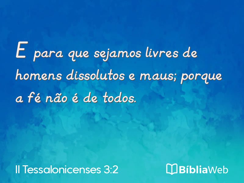 II Tessalonicenses 3:2 em imagem para compartilhar